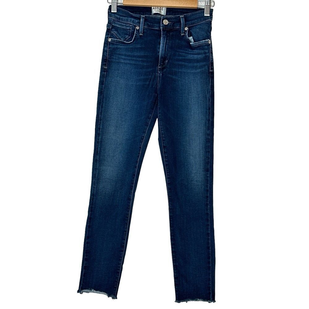 AGOLDE Jeans Women size 26 Blue Denim High Rise Skinny